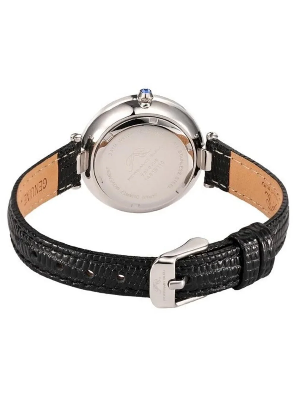 NWT Porsamo Bleu Bellevue Quartz Black Dial Ladies Watch